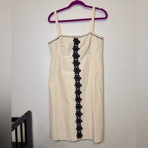 Lilly Pulitzer Cream Dress with Black Floral Detail